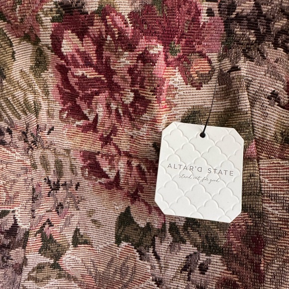 Altar'd State Floral Tapestry Mini Dress - Red and Green - Picture 4 of 7